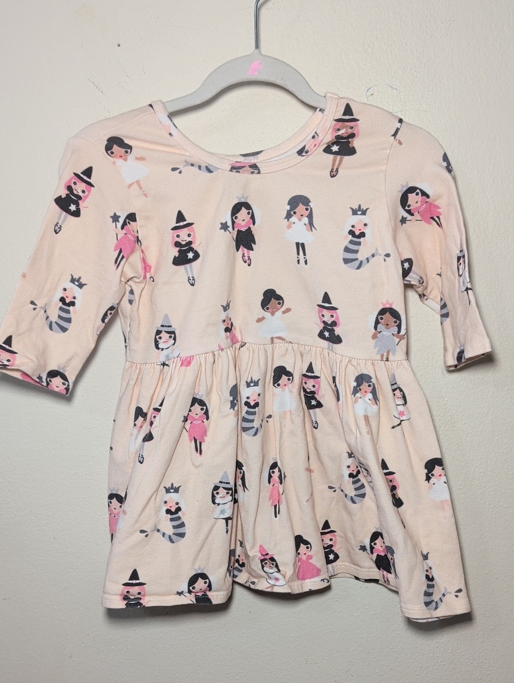 Made by Molly Pink Halloween Print Tunic 3/4 Sleeve Girls Size 6